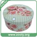 Round Paper Gift Box with Lid / Red Printed Hat Box (ZH003)